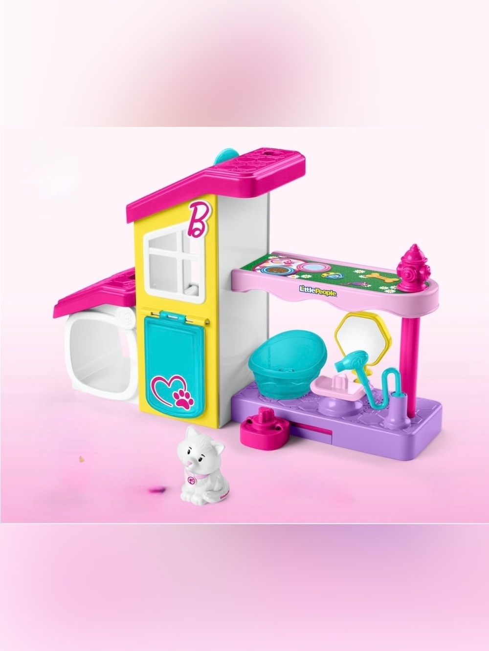 Fisher-Price Little People Pet Grooming Salon Playset Dog Groomer Vet Toy Figure - Picture 2 of 12